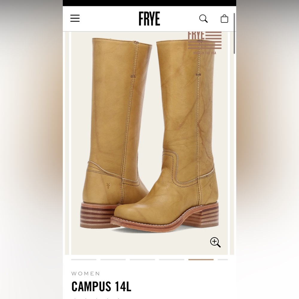 ISO FRYE Campus 14L boots banana - size 9/9.5/10